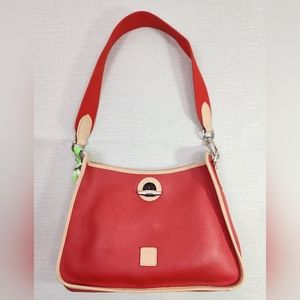 Dooney & Bourke Vintage red pebble leather shoulder bag